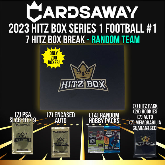 2023 Hitz Box Series 1 Football - 7 Box Break - RANDOM TEAM #1 (GIFT CARDS EXCLUDED!)
