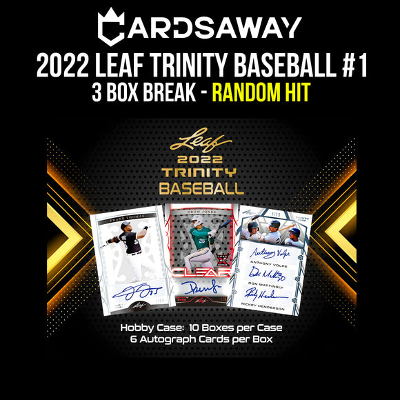 2022 Leaf Trinity Baseball - 3 Box Break - Random HIT #1